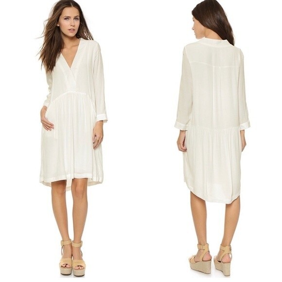 Just Female | Lola Drop Waist Mini Dress White XS - Picture 3 of 13